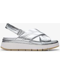 Clarks - Tuscan Cross Leather Sandals - Lyst