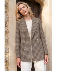 Roman - Tweed Double Breasted Blazer - Lyst