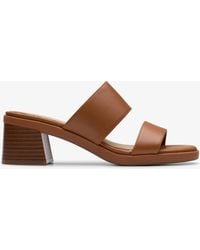 Clarks - Jaylan Dusk Tan Leather Sandals - Lyst
