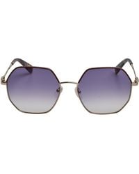 Longchamp - Hexagonal Metal Sunglasses Lo140Sl - Lyst