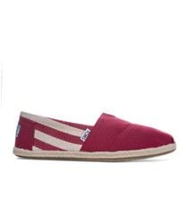 TOMS - University Classic Alpargata Red Shoes Textile - Lyst