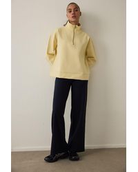 Penti - Oversized Half-Zip Knitted Sweatshirt - Lyst