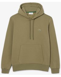 Lacoste - Organic Cotton Fleece Hoodie - Lyst
