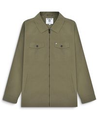 Lambretta - Adults Overshirt Lightweight Kalmar Zip Khaki - Lyst