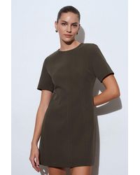 Dilvin - Mini Shift Dress With Zipper - Lyst