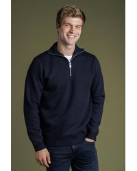 Kensington Eastside - Fleece-Lined Zip Neck Jumper - Lyst