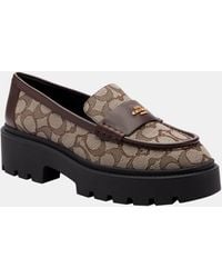 COACH - Lucy Lug Sole Signature Jacquard Loafer - Lyst