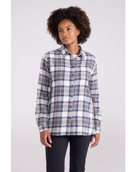 Mountain Warehouse - 'Balsam' Longline Flannel Shirt Brushed Cotton Buttoned Top - Lyst