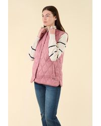 Harvey & Jones - Diamond Quilted Gilet Nylon - Lyst