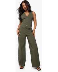 Boohoo - Super Stretch Waistcoat & Seam Front Straight Leg Pants - Lyst
