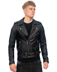 Infinity Leather - Classic Brando Biker Jacket-Antalya - Lyst