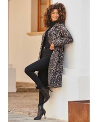 Sosandar - Leopard Print Trench Coat - Lyst