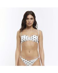 River Island - Balconette Bikini Top Spot Nylon - Lyst