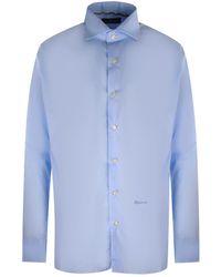 Aquascutum - Plain Branded Logo Long Sleeve Shirt Cotton - Lyst