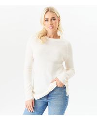 Gini London - Crew Neck Fine Knit Oversized Jumper - Lyst