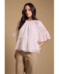 Oasis - Chiffon Peplum Blouse - Lyst