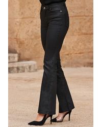 Sosandar - Coated Kick Flare Jeans Cotton - Lyst