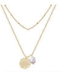 Valero Pearls - Necklace Stainless Steel Freshwater Cultured Pearl - Lyst