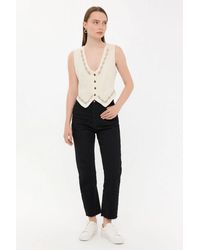 Hiccup - Abstract Print Sleeveless V-Neck Waistcoat - Lyst
