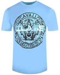 Roberto Cavalli - Circular Tiger Design Light T-Shirt Cotton - Lyst