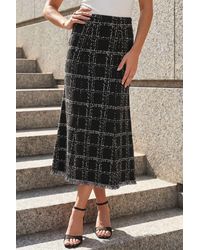 Roman - Textured Knit Tweed Skirt - Lyst