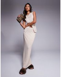 Kaiia - Exclusive Fine Knit Column Maxi Skirt Co-Ord - Lyst