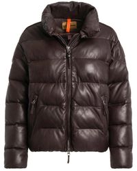 Parajumpers - Pia Leather Obsidian Padded Jacket Lambskin - Lyst