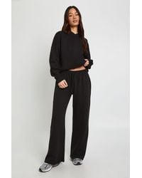 Boohoo - Tall Neck Detail Sweatshirt Wide Leg Tracksuit - Lyst