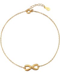 The Jewellery Stockroom - 18Ct Plated Floating Eternity Anklet With Extender Chain - Lyst