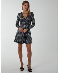 Blue Vanilla - Fixed Wrap Skater Dress With Tie - Lyst