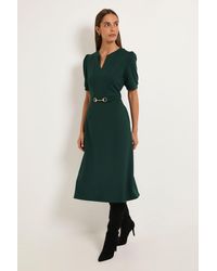 Wallis - Ponte Snaffle Trim Midi Dress - Lyst