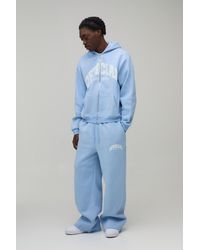 BoohooMAN - Oversized Boxy Official Zip Through Hooded Tracksuit - Lyst