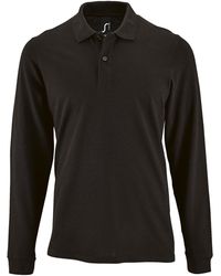 Sol's - Perfect Long Sleeve Pique Polo Shirt Cotton - Lyst