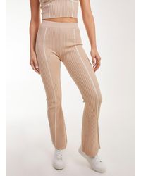 Pink Vanilla - Two Tone Rib Seam Detail Flares - Lyst
