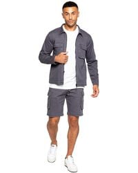 Enzo - Herren Cargo-Trainingsanzug Mit Shorts Set - Lyst