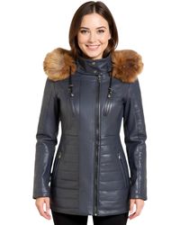 Infinity Leather - Quilted Parka Jacket-Bowen Lamb Leather - Lyst