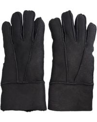 Infinity Leather - Sheepskin Suede Gloves With Roll Up/Down Cuff - Lyst