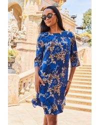 Sosandar - Wow Print Ruffle Hem Shift Dress - Lyst