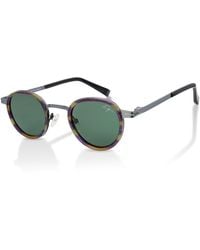 Infinity Leather - De-Gamme Retro Round Polarized Sunglasses - Lyst