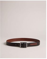 Ted Baker - Jaims Contrast Detail Leather Belt - Lyst