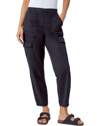 Roman - Casual Elastic Waist Cargo Stretch Trousers - Lyst