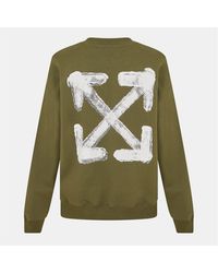 Off-White c/o Virgil Abloh - Off Crew Neck Long Sleeve Regular Fit Sweatshirt - Lyst
