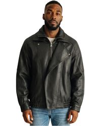 Infinity Leather - Lamb Big Bomber Biker Blouson Oversized Jacket - Lyst