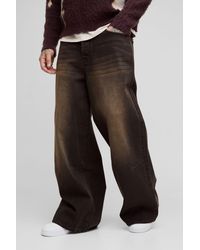 BoohooMAN - Tall Adjustable Waist Extreme Baggy Jeans - Lyst