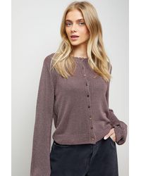 Oasis - Scallop Neck Button Down Cardigan - Lyst