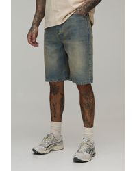 BoohooMAN - Essential Relaxed Fit Denim Jorts - Lyst