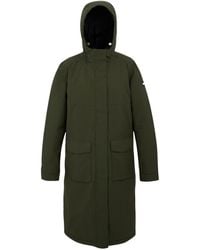 Regatta - Ladies Yarli Longline Waterproof Jacket (Dark/Light Vanilla) - Lyst