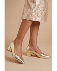 Good for the Sole - Rebecca Faux Leather Block Heel Court Shoes - Lyst