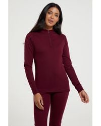 Mountain Warehouse - Ladies Talus Zip Neck Long-Sleeved Thermal Top Material_Polyester - Lyst