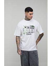 BoohooMAN - Tall Oversized Minecraft License Printed T-Shirt - Lyst
